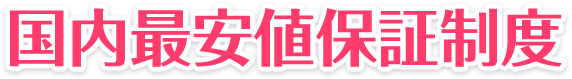 国内最安値保証制度