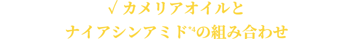 カメリアオイルとナイアシンアミド*4の組み合わせ