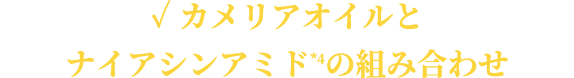 カメリアオイルとナイアシンアミド*4の組み合わせ