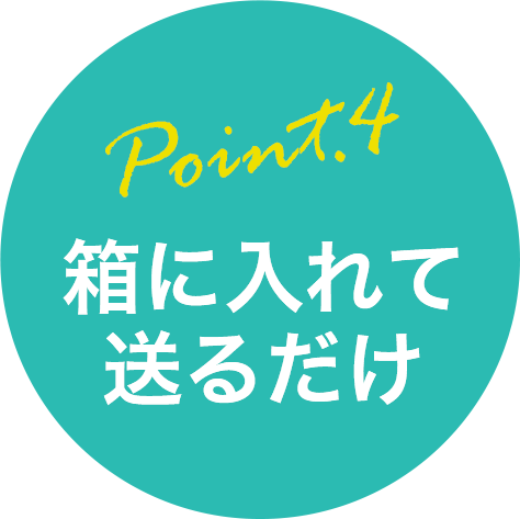 箱に入れて送るだけ