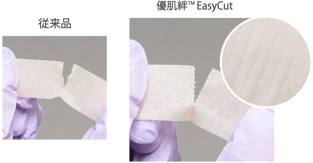 はさみ不要でキレイに切れるミシン目加工