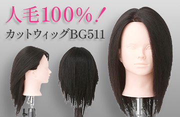 人毛100％の格安カットウィッグBG511