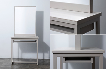 【TOUGH DESIGN PRODUCT】片面・両面ドレッサー M104（アイボリー・グレージュフレーム）